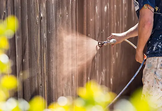 fences and exterior staining